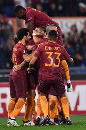 Fußball, EL, AS Rom - Viktoria Pilsen Europa Football League 2016 2017 AS Roma - Viktoria Plzen esultanza gol Edin Dzeko 