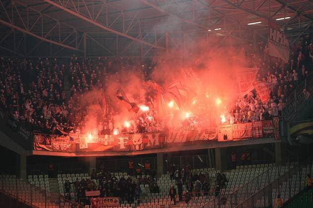 Supporters (mainz) FOOTBALL : AS Saint Etienne vs FSV Mainz 05 - Europa League - Groupe C - 24 11 2016 FredericChambert Panoramic 