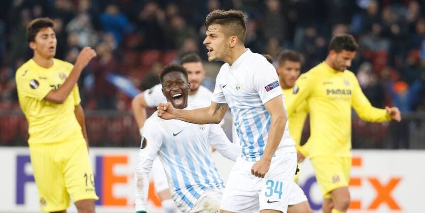 Fußball, EL, FC Zürich - FC Villarreal 24.11.2016 Letzigrund Stadion Zürich , SCHWEIZ , Herren Fussball UEFA Europa League FC Zürich - Villarreal Roberto Rodriguez (FC Zürich) jubelt nach dem ElfmeterTor zum 1:1 