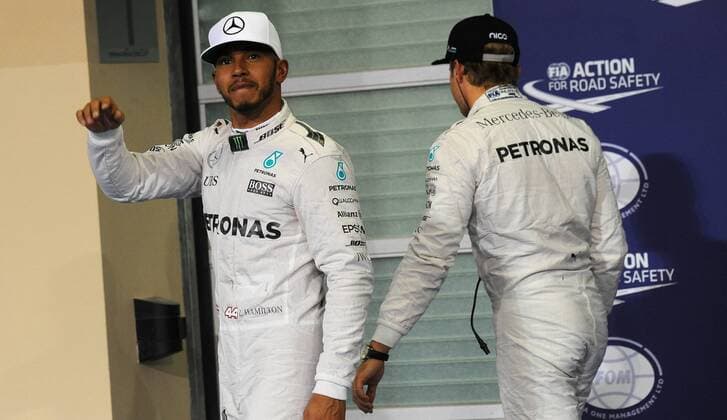 Lewis Hamilton; Nico Rosberg; Mercedes Grand Prix, formula 1 GP, Abu Dhabi, Yas Marina Circuit, VAE, 26.11.2016 Photo:mspb Jerry Andre Lewis Hamilton; Nico Rosberg; formula 1 GP, Abu Dhabi,