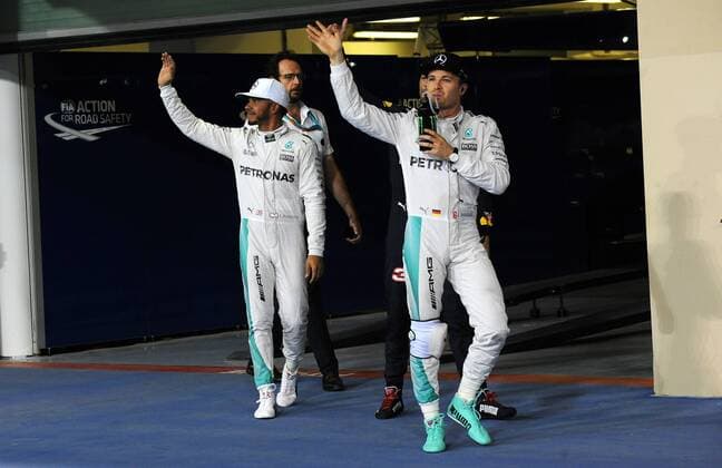 Lewis Hamilton; Nico Rosberg; Mercedes Grand Prix, formula 1 GP, Abu Dhabi, Yas Marina Circuit, VAE, 26.11.2016 Photo:mspb Jerry Andre Lewis Hamilton; Nico Rosberg; formula 1 GP, Abu Dhabi,