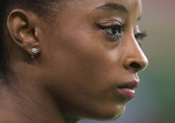 Simone Biles (USA) 04.Wettkampftag am 09.08.2016: Kunstturnen, Teamfinale der Frauen in der Rio Olympic Arena, Rio. Olympische Sommerspiele in Rio De Janeiro, Brasilien 2016,