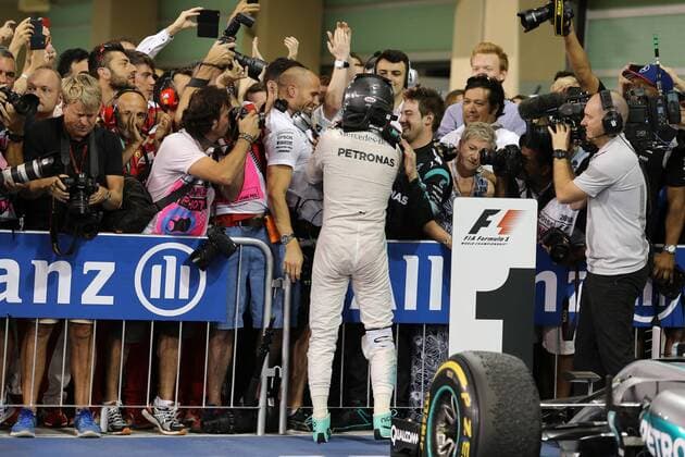 Abu Dhabi Grand Prix, UAE 24 - 27 November 2016 27.11.2016 - Race, 2nd place Nico Rosberg (GER) Mercedes AMG F1 W07 Hybrid and Champion 2016 