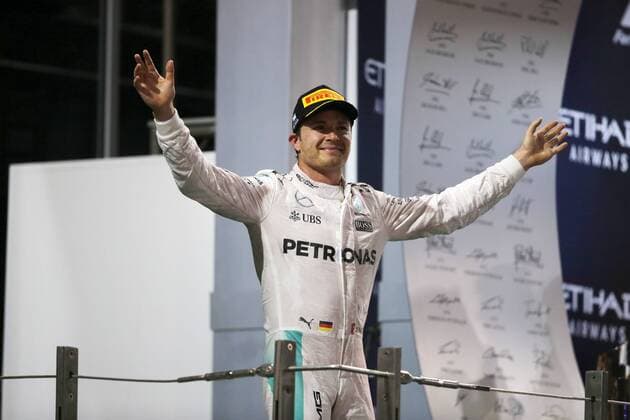 Abu Dhabi Grand Prix, UAE 24 - 27 November 2016 27.11.2016 - Race, 2nd place Nico Rosberg (GER) Mercedes AMG F1 W07 Hybrid and Champion 2016 