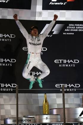 Abu Dhabi Grand Prix, UAE 24 - 27 November 2016 27.11.2016 - Race, 2nd place Nico Rosberg (GER) Mercedes AMG F1 W07 Hybrid and Champion 2016 