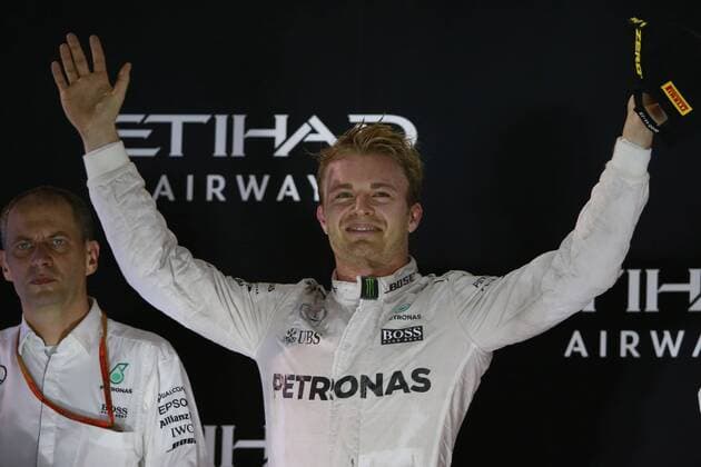 Abu Dhabi Grand Prix, UAE 24 - 27 November 2016 27.11.2016 - Race, 2nd place Nico Rosberg (GER) Mercedes AMG F1 W07 Hybrid and Champion 2016 