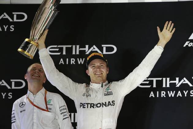 Formel 1, GP von Abu Dhabi, Nico Rosberg ist Weltmeister Abu Dhabi Grand Prix, UAE 24 - 27 November 2016 27.11.2016 - Race, 2nd place Nico Rosberg (GER) Mercedes AMG F1 W07 Hybrid and Champion 2016 