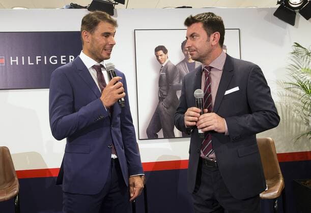 Tennis, Rafael Nadal - Werbetermin für Tommy Hilfiger -. Advertising event of Rafa Nadal. In this picture, with Arturo Vals. xPABLOxMORENOxARRIEROx 