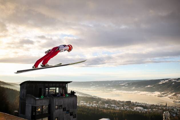 NORDIC COMBINED - FIS WC Lillehammer LILLEHAMMER,NORWAY,01.DEC.16 - NORDIC SKIING, NORDIC COMBINED, Ski jumping Skispringen Ski nordisch - FIS World Cup Lillehammer, normal hill, men. Image shows Eric Frenzel (GER). GEPAxpictures xDanielxGoetzhaber