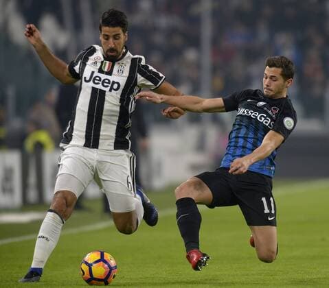 Sami Khedira Juventus, Remo Freuler Atalanta Torino 03-12-2016, Juventus Stadium, Football Calcio 2016 2017 Serie A, Juventus - Atalanta, filippoxalfero