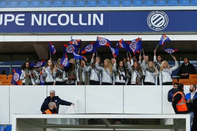 Kandidatinnen der Miss France Wahl auf der Tribüne FOOTBALL : Montpellier vs Paris Saint Germain - Ligue 1 - 03 12 2016 RichardGosselin 