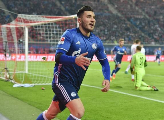 03.12.2016, Fussball GER, 1. Bundesliga Saison 2016 2017, 13. Spieltag, RB Leipzig - FC Schalke 04 2:1, Jubel Sead Kolasinac (Schalke 04)