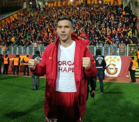 Turkey superlig match between Kasimpasa and Galatasaray at Recep Tayyip Erdogan Stadium in Istanbul , Turkey on December 04 , 2016. Final Score : Kasimpasa 1 - Galatasaray 2 Pictured: Lukas Podolski of Galatasaray . 