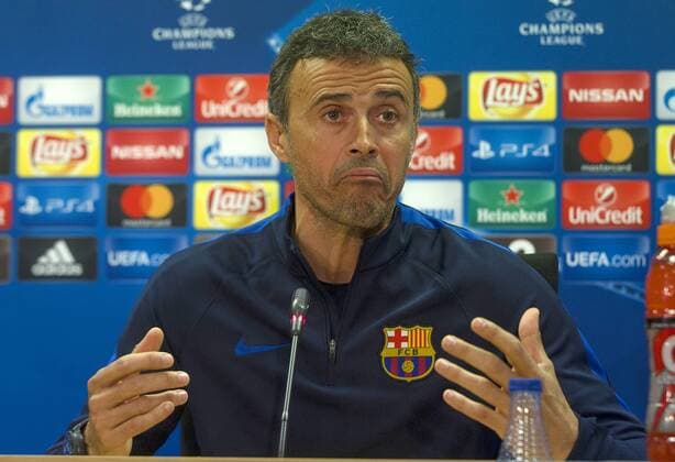 05.12.2016, xslx, Fussball UEFA Champions League, Fussball UEFA Champions League, FC Barcelona Barca - Borussia Moenchengladbach Training und Pressekonferenz, emspor, v.l. Luis Enrique coach (FC Barcelona) Barcelona
