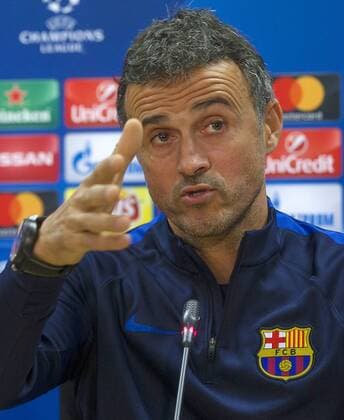 Bilder des Tages - SPORT 05.12.2016, xslx, Fussball UEFA Champions League, Fussball UEFA Champions League, FC Barcelona Barca - Borussia Moenchengladbach Training und Pressekonferenz, emspor, v.l. Luis Enrique coach (FC Barcelona) Barcelona