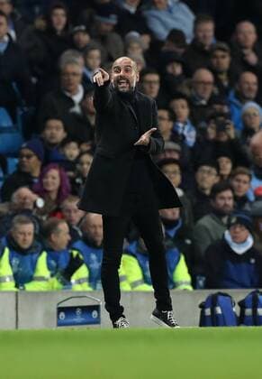 Fußball, CL, Manchester City - Celtic Glasgow Football - 2016 2017 UEFA Champions League - Group C: Manchester City vs. Celtic Manchester City Manager Pep Guardiola during the match at the Ethihad Stadium. COLORSPORT LYNNE CAMERON 