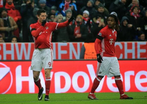 06.12.2016, CL, FCB vs Atletico Madrid, Allianz Arena Muenchen, im Bild: Robert Lewandowski (FCB) jubelt zum 1:0