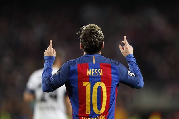 Fußball, CL, FC Barcelona - Borussia Mönchengladbach Lionel Messi of FC Barcelonaduring the UEFA Champions League group C match between FC Barcelona Barca and Borussia Monchengladbach on December 06, 2016 at the Camp Nou stadium in Barcelona, Spain. FC Barcelona v Borussia Monchengladbach UEFA Champions League 2016 2017 xVIxxIVx 6716020