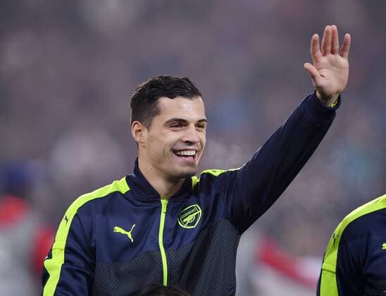FUSSBALL CHAMPIONS LEAGUE SAISON 2016 2017 GRUPPENPHASE FC Basel - Arsenal London 06.12.2016 Granit Xhaka (Arsenal) 