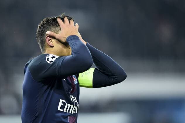 Fußball, CL, Paris St. Germain - Ludogorez Rasgrad Thiago Silva ( PSG ) FOOTBALL : Paris Saint Germain vs Ludogorets - Champions League - Paris - 06 12 2016 FedericoPestellini Panoramic 