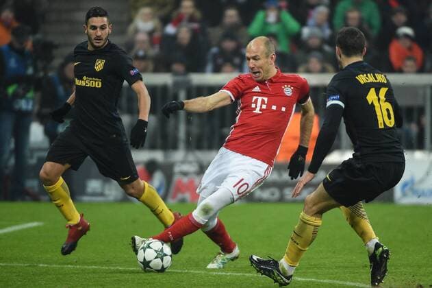 GER, Champions League, FC Bayern Muenchen vs Atletico Madrid 06.12.2016, Allianz-Arena, Muenchen, GER, Champions League, FC Bayern Muenchen vs Atletico Madrid, im Bild Solo von Arjen Robben (FC Bayern Muenchen 10) nordphotox xSchreyer