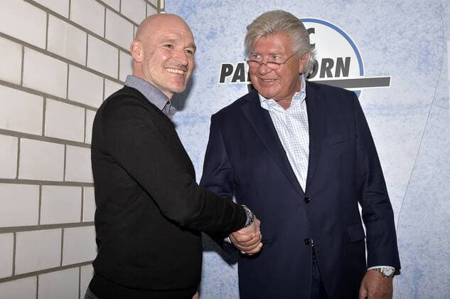06-12-2016 pmk MY147262 Fussball Herren 3.Liga Saison 2016 2017 SC Paderborn Pressekonferenz Stefan EMMERLING -Trainer- Paderborn Wilfried FINKE -Praesidentr- Paderborn