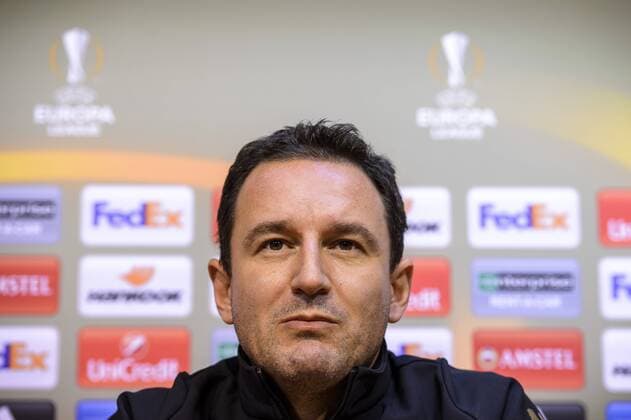 Standard s head coach Aleksandar Jankovic pictured during a press conference PK Pressekonferenz of Belgian soccer team Standard de Liege in Liege, Wednesday 07 December 2016. Tomorrow Belgian club Standard de Liege is playing the sixth and last game of the group stage (group G) of the Europa League competition against Dutch club Ajax Amsterdam. NICOLASxLAMBERT  x04992627x