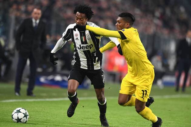 Fußball, CL, Juventus Turin - Dinamo Zagreb Mg Torino 07 12 2016 - Champions League Juventus-Dinamo Zagabria: Juan Cuadrado-Junior Fernandes 