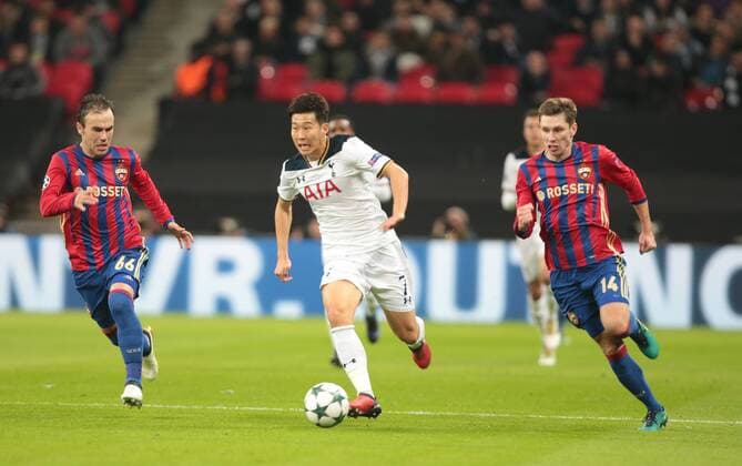 December 7, 2016 - London, England, United Kingdom - Tottenham Hotspur s Son Heung-Min during UEFA Champions League - Group E match between Tottenham Hotspur and CSKA Moscow at Wembley stadium 07 Dec 2016 Tottenham Hotspur FC v PFC CSKA Moskva - UEFA Champions League  - ZUMAn230 20161207_zaa_n230_074