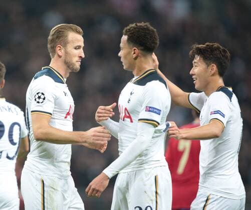 December 7, 2016 - London, England, United Kingdom - Tottenham Hotspur s Dele Alli celebrates his goal during UEFA Champions League - Group E match between Tottenham Hotspur and CSKA Moscow at Wembley stadium 07 Dec 2016 Tottenham Hotspur FC v PFC CSKA Moskva - UEFA Champions League  - ZUMAn230 20161207_zaa_n230_067