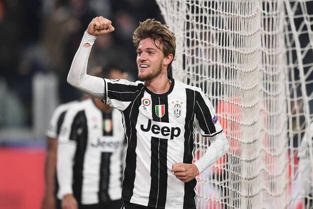 Fußball, CL, Juventus Turin - Dinamo Zagreb Mg Torino 07 12 2016 - Champions League Juventus-Dinamo Zagabria: Torjubel Daniele Rugani 