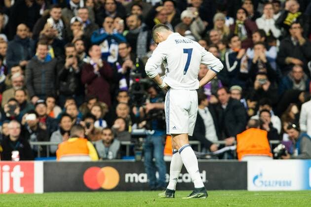 Real Madrid s Cristiano Ronaldo during Champions League match between Real Madrid and Borussia Dortmund at Santiago Bernabeu Stadium in Madrid , Spain. December 07, 2016.  (20161207075)
