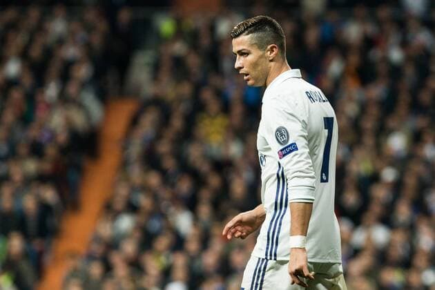 Real Madrid s Cristiano Ronaldo during Champions League match between Real Madrid and Borussia Dortmund at Santiago Bernabeu Stadium in Madrid , Spain. December 07, 2016.  (20161207083)