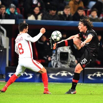 Fussball, UEFA Champions League, Saison 2016 2017, Bayer 04 Leverkusen- AS Monaco, 07.12.2016, Bayarena Leverkusen, Joao Moutinho, AS Monaco FC