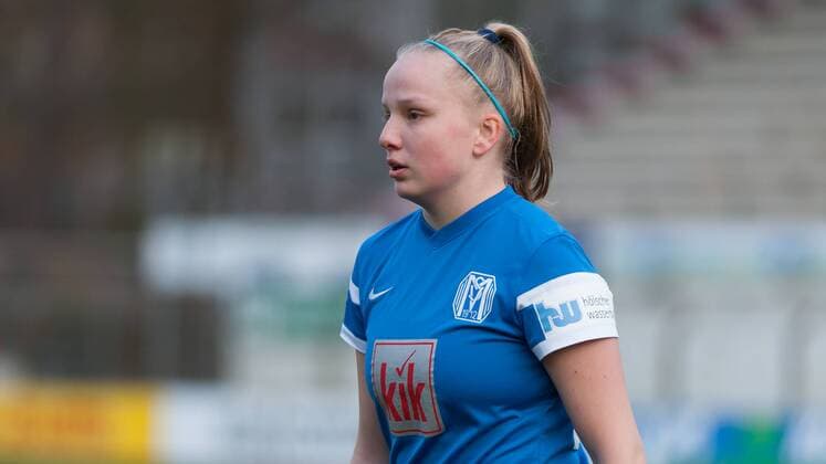 Janna Härtel (Haertel, SV Meppen, 20) Portrait, Nahaufnahme, Einzelfoto, Einzelbild, Fussball, 2. Frauen-Bundesliga Nord, SV Meppen - VfL Wolfsburg II, xobx