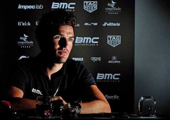 Bilder des Tages - SPORT Belgian Greg Van Avermaet of BMC Racing Team pictured during a press conference PK Pressekonferenz at the BMC Racing Team Media Day in Denia, Spain, on Monday 12 December 2016. MANUELxQUEIMADELOS  x04996318x