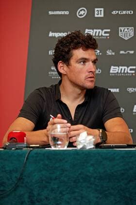 Belgian Greg Van Avermaet of BMC Racing Team pictured during a press conference PK Pressekonferenz at the BMC Racing Team Media Day in Denia, Spain, on Monday 12 December 2016. MANUELxQUEIMADELOS  x04996319x