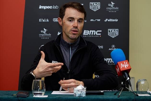 Spanish Samuel Sanchez of BMC Racing Team pictured during a press conference PK Pressekonferenz at the BMC Racing Team Media Day in Denia, Spain, on Monday 12 December 2016. MANUELxQUEIMADELOS  x04996563x