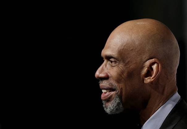 Kareem Abdul-Jabbar arrives on the red carpet at the Sports Illustrated Sportsperson of the Year Ceremony 2016 at Barclays Center on December 12, 2016 in New York City. LeBron James was honored as the 2016 Sports Illustrated Sportsperson of the Year alongside special guest Michael Phelps and 2016 Sports Illustrated Muhammad Ali Legacy Award Winners Kareem Abdul-Jabbar, Jim Brown and Bill Russell.  NYP20161212113 JOHNxANGELILLO