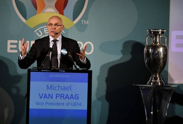 Michael Van Praag Vice President of UEFA FOOTBALL : Lancement de l Euro 2020 - Bruxelles - 14 12 2016 Photonews Panoramic 