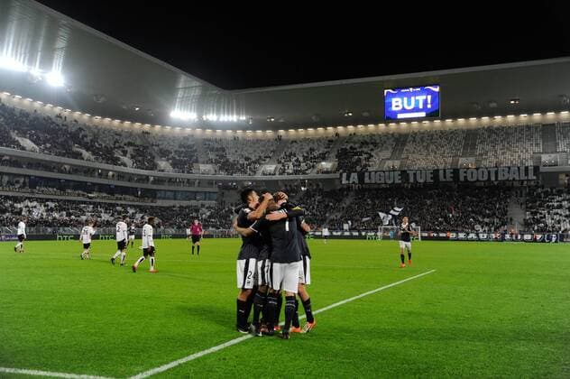 Torjubel Gaetan Laborde (gir) FOOTBALL : Bordeaux vs Nice - Coupe de la Ligue - Bordeaux - 14 12 2016 ThierryBreton 