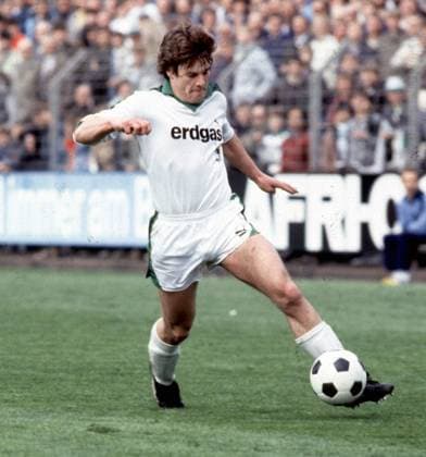 Fußball-Bundesliga Saison 1983 84: Dieter Hecking (BMG) in Aktion Aufn. 20.04.1984. HM