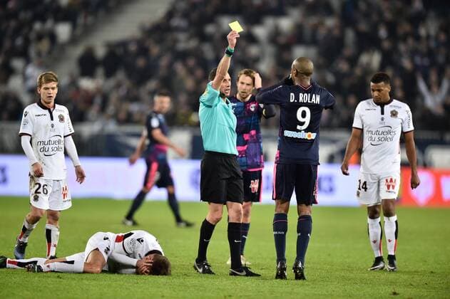 Arbitre Mikael Lesage FOOTBALL : Bordeaux vs Nice - 19eme Journee de L1 - Bordeaux - 21 12 2016 ThierryBreton Panoramic 