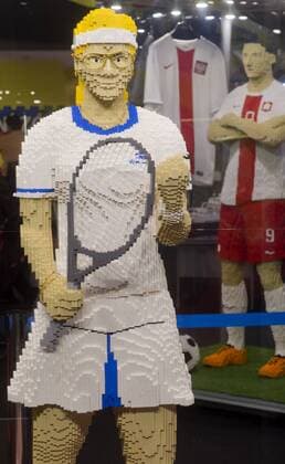 An exhibition of models from Lego bricks featuring a five-meter Titanic and a statue of Czech-born tennis champion Martina Navratilova, installed at the Vystaviste exhibition grounds by Polish organisers, was unveiled by former cross-country skiing champion Katerina Neumannova, not on the photo, today, on Tuesday, January 3, 2017. (CTKxPhoto VitxSimanek) CTKPhotoP201701030651501  VIS 004