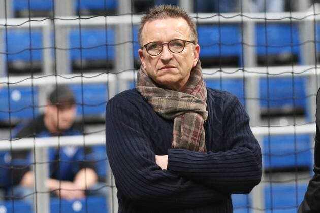 05.01.2017, xtvx, Hallenfussball Harder13 Cup 2017, emspor emonline deloka, v.l. Trainer Norbert Meier (1. FC Kaiserslautern) Portrait Mannheim oz