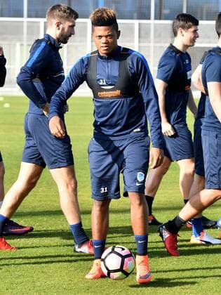 07.01.2017, xfux, Jupiler Pro League, KRC Genk Trainingslager 2017 in San Pedro del Pinatar in Spanien, emonline, deloka, emspor, v.l. Leon Bailey Butler (KRC Genk) San Pedro del Pinatar