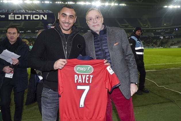 Fußball, Coupe de France, OSC Lille - Excelsior St. Joseph Dimitri Payet et Michel SEYDOUX - president (Losc) - Losc Lille OSC vs AS Excelsior - 32e coupe de France - 07 01 2017 JBAutissier Panoramic 