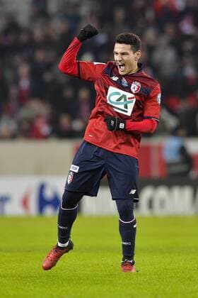 Fußball, Coupe de France, OSC Lille - Excelsior St. Joseph Rony Lopes (Losc) Torjubel FOOTBALL : Losc OSC Lille vs AS Excelsior Saint Joseph - 32e coupe de France - 07 01 2017 JBAutissier Panoramic 