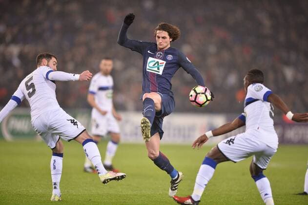 Fußball, Coupe de France, Paris St. Germain - SC Bastia Adrien Rabiot (psg) Fussball: Paris St. Germain (PSG) vs SC Bastia - Coupe de France - 32finale - 07 01 2017 AnthonyBIBARD FEP Panoramic 