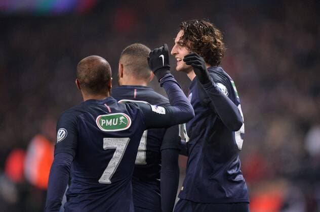 Fußball, Coupe de France, Paris St. Germain - SC Bastia Adrien Rabiot (psg) Fussball: Paris St. Germain (PSG) vs SC Bastia - Coupe de France - 32finale - 07 01 2017 AnthonyBIBARD FEP Panoramic 